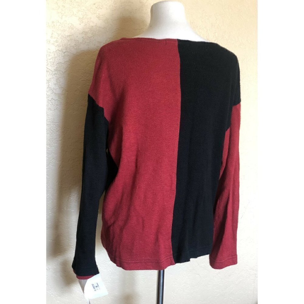 Nino Wong Womens Knit Casual Color Block Sweater Size M - Picture 6 of 9